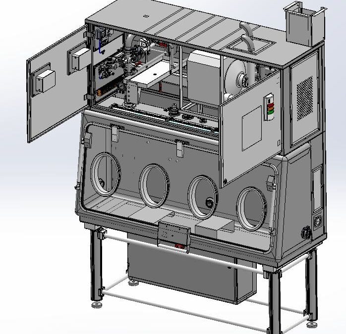 Nouvel isolateur en cours de production dans nos locaux d’EREA PHARMA