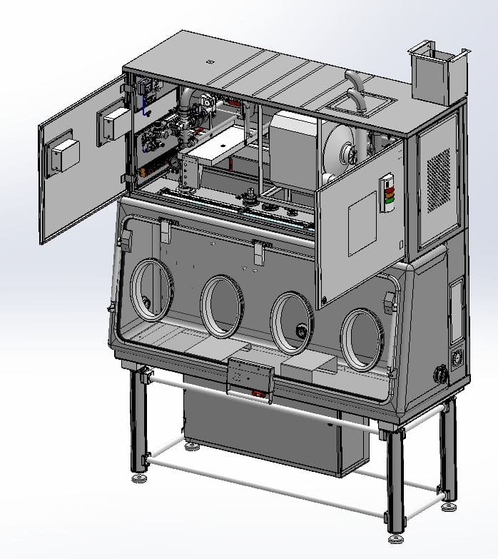 Nouvel isolateur en cours de production dans nos locaux d’EREA PHARMA